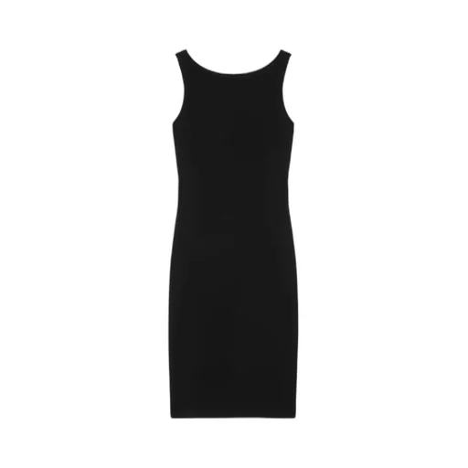 Pencil Dress In Gauffered Double Wool