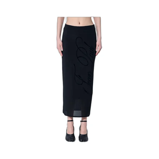 Jean Paul Gaultier Mesh Tattoo Midi Skirt