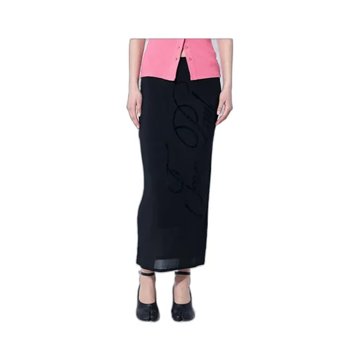 Jean Paul Gaultier Mesh Tattoo Midi Skirt