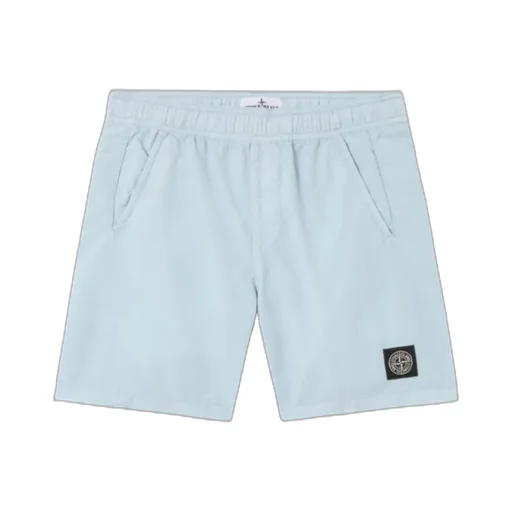 Stone Island Junior Logo Patch Drawstring Swim Trunks