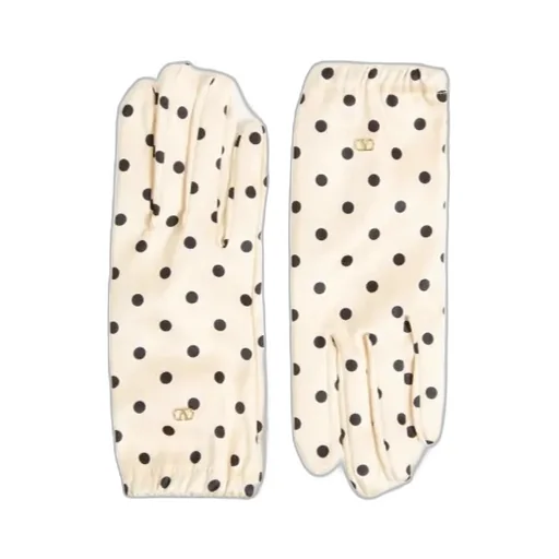 Valentino Vlogo Signature Polka Dot-Printed Gloves