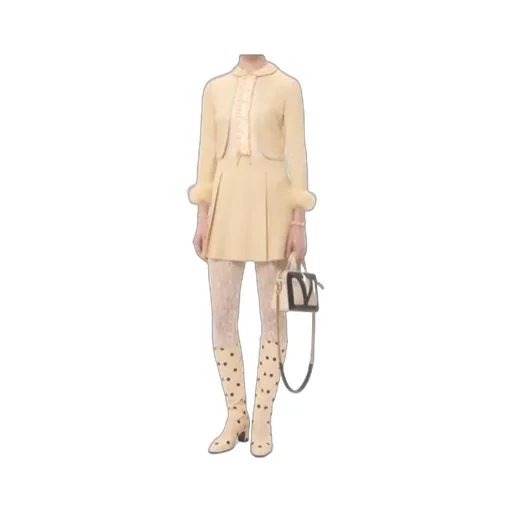 Valentino Feather Detailed Long-Sleeved Mini Dress