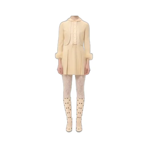 Valentino Feather Detailed Long-Sleeved Mini Dress