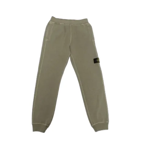 Stone Island Junior Logo Embroidered Straight Leg Pants