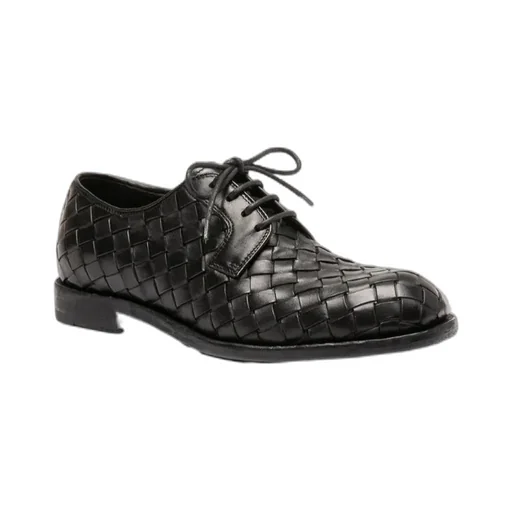 Black Leather Derby Shoes