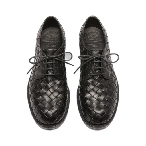 Black Leather Derby Shoes