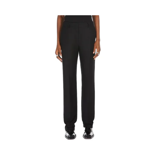 Flared Viscose And Linen Twill Trousers