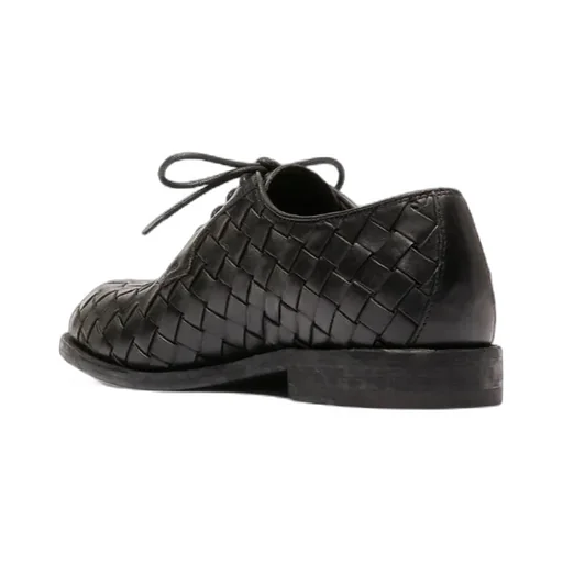 Black Leather Derby Shoes