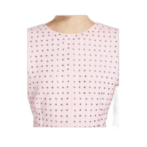 Sportmax All-Over Embellished Crewneck Dress
