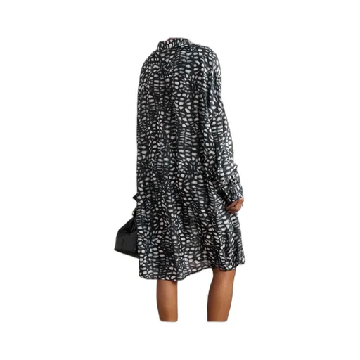 Dries Van Noten Graphic Printed Long Sleeved Dress