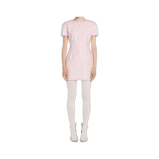 Sportmax All-Over Embellished Crewneck Dress