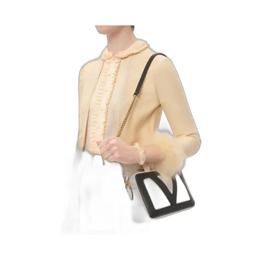 Valentino Feather Detailed Long-Sleeved Mini Dress