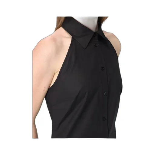 Sleeveless Pointed Neck Dress