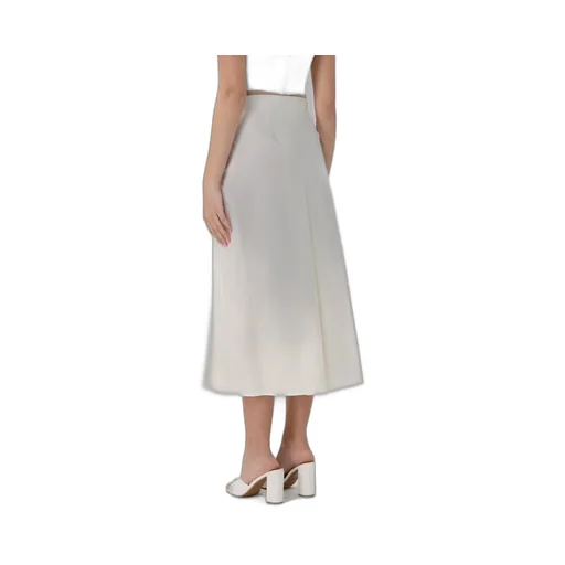 Twinset Logo Plaque Pleated Midi Skirt