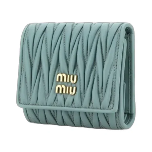 Miu Miu Matelassé Logo-Lettering Wallet