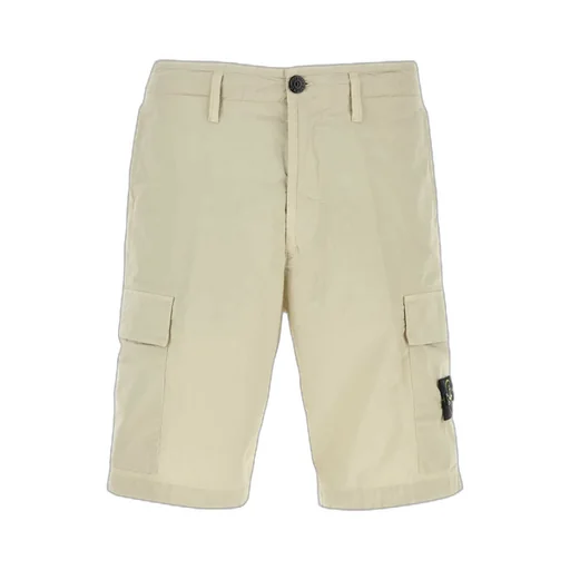 Stone Island Logo Patch Stretch Bermuda Shorts