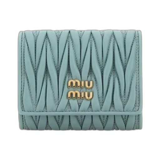 Miu Miu Matelassé Logo-Lettering Wallet