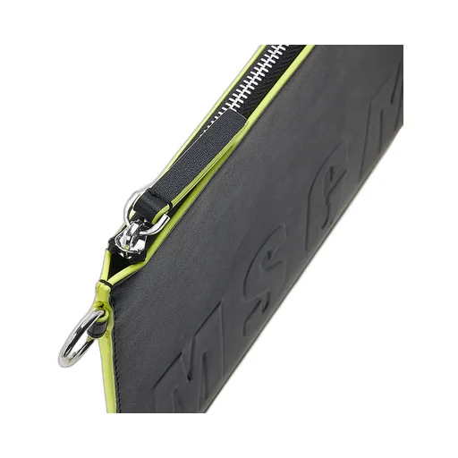 Embossed-Logo Clutch Bag