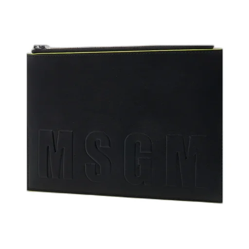 Embossed-Logo Clutch Bag