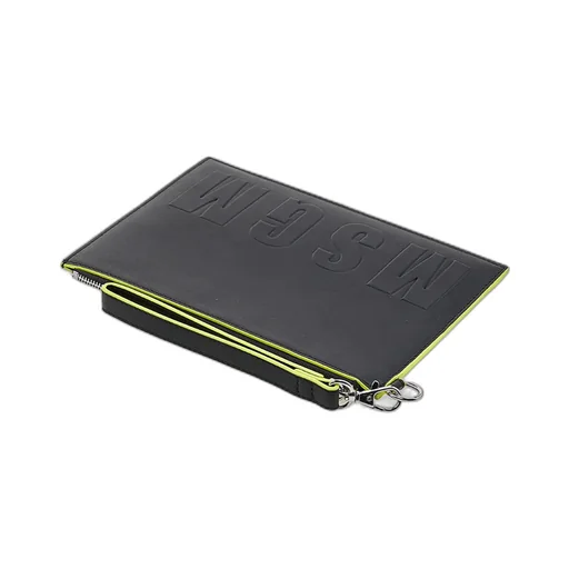 Embossed-Logo Clutch Bag