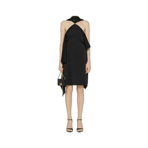 Scarf Dress In Crepe And Satin