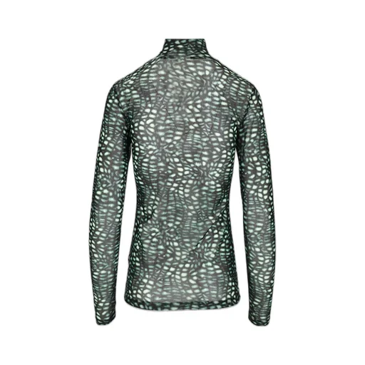 Dries Van Noten Long-Sleeved Sheer Turtleneck Blouse