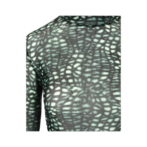 Dries Van Noten Long-Sleeved Sheer Turtleneck Blouse