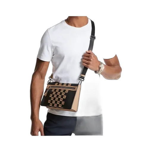 Hudson Logo-Print Messenger Bag