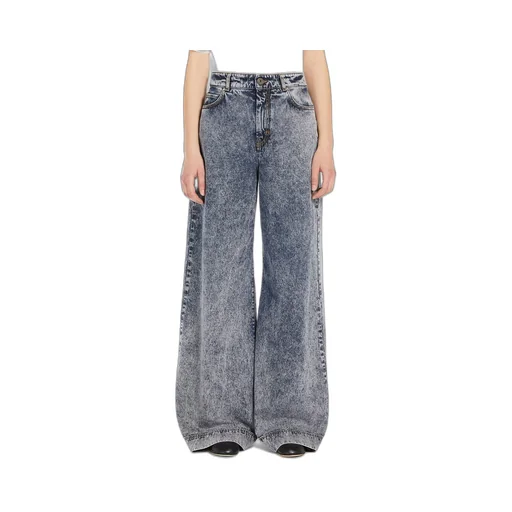 Cotton Denim Wide Jeans