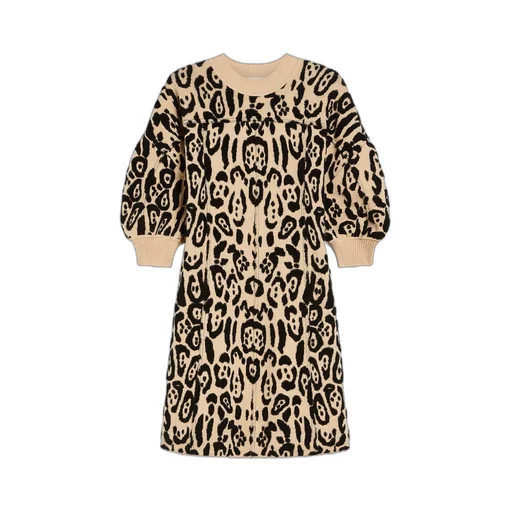 Animal-Print Terry Dress