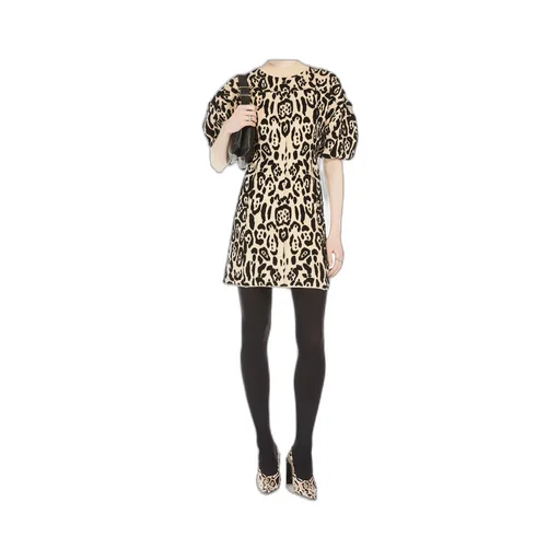 Animal-Print Terry Dress