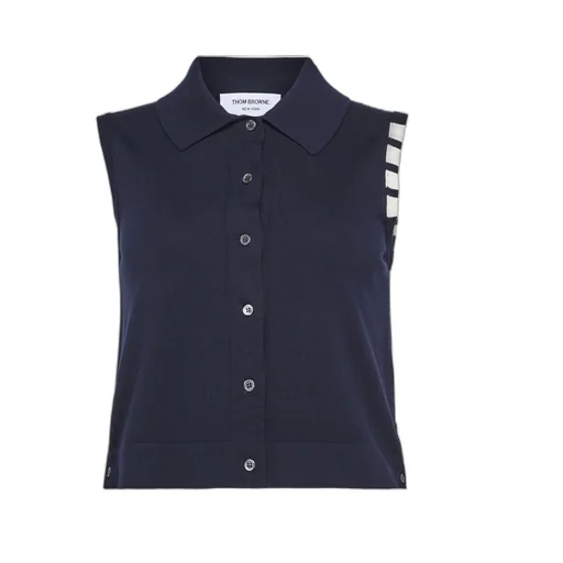 Button-Down Sleeveless Shirt