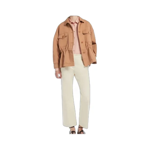Stretch Gabardine Flared Trousers