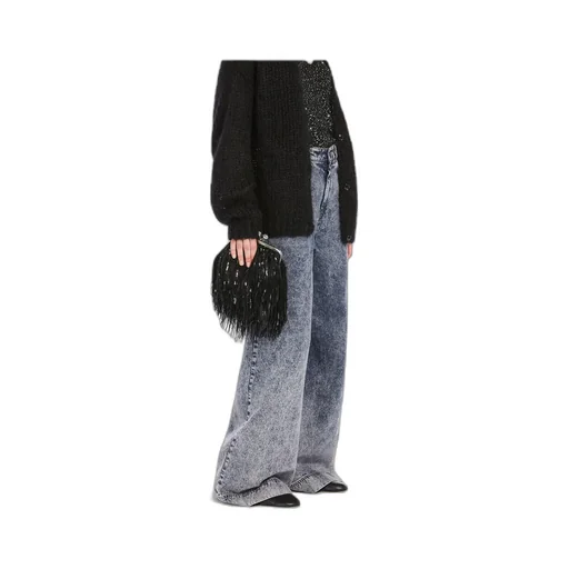 Cotton Denim Wide Jeans