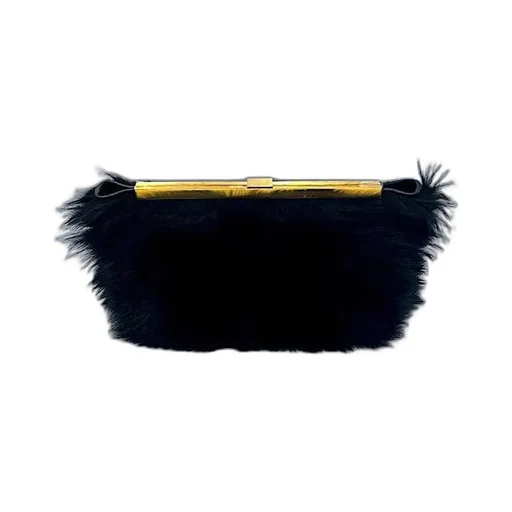 Aimee Shearling Clutch Bag
