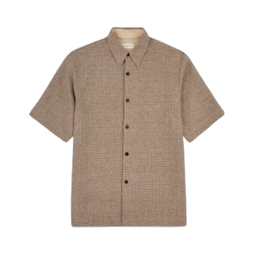 Short-Sleeved Checkered Shirt