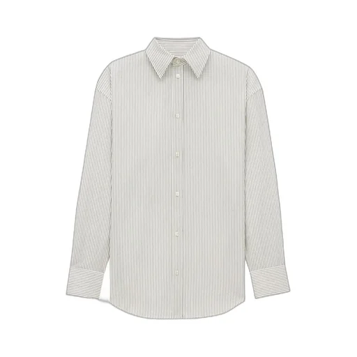Saint Laurent Cassandre Striped Button-Up Shirt