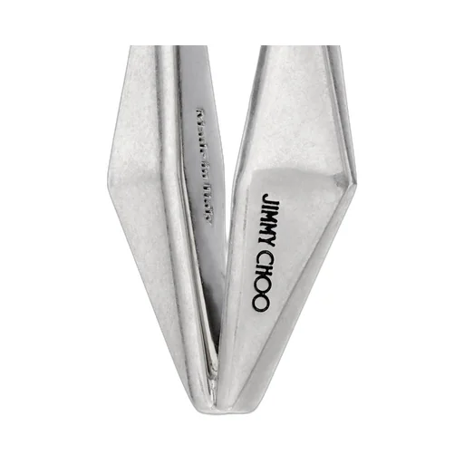 Jimmy Choo Diamond Logo Engraved Earrings