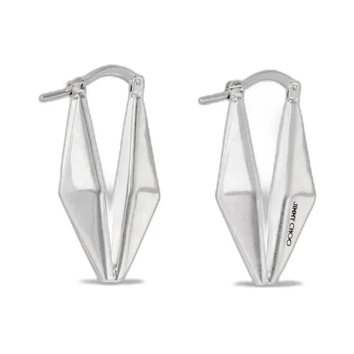 Jimmy Choo Diamond Logo Engraved Earrings