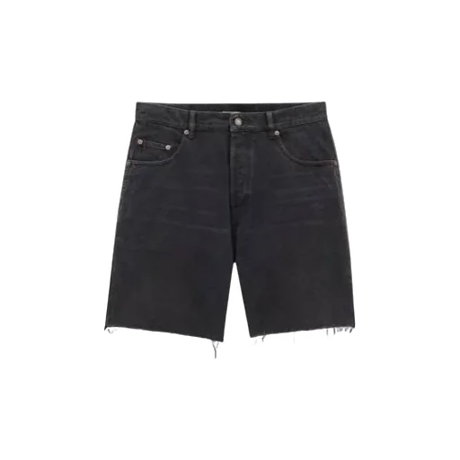 Saint Laurent Distressed Denim Bermuda Shorts