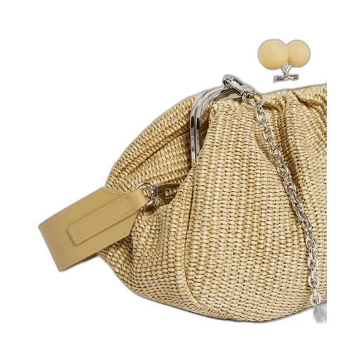 Medium Raffia-Effect Pasticcino Bag