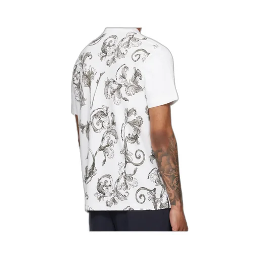 Versace Jeans Couture Barocco Print Short-Sleeved Polo Shirt