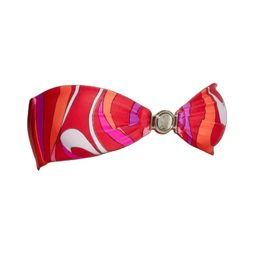 Pucci Marmo Print Strapless Bikini Top