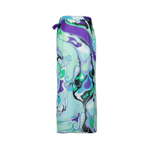 Pucci Graphic Printed Tie Fastened Midi Skirt