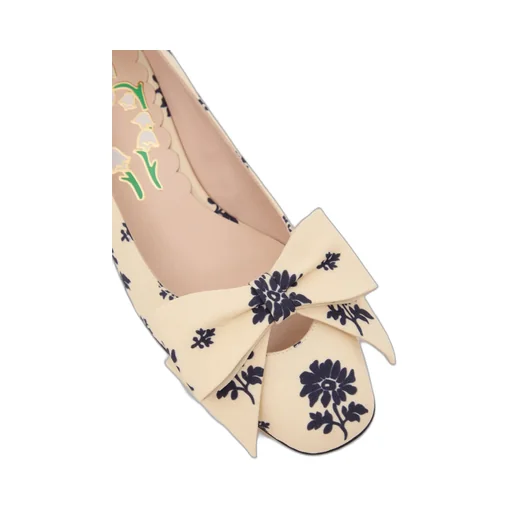 Valentino Bowow Flower Printed Pumps