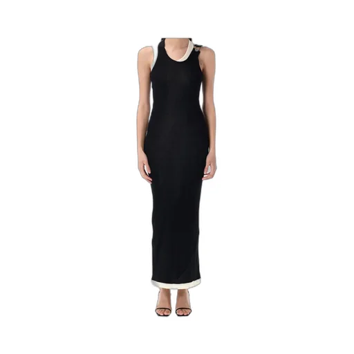 Jean Paul Gaultier Ribbed Double Layer Midi Dress