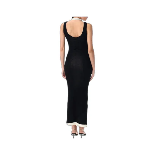 Jean Paul Gaultier Ribbed Double Layer Midi Dress