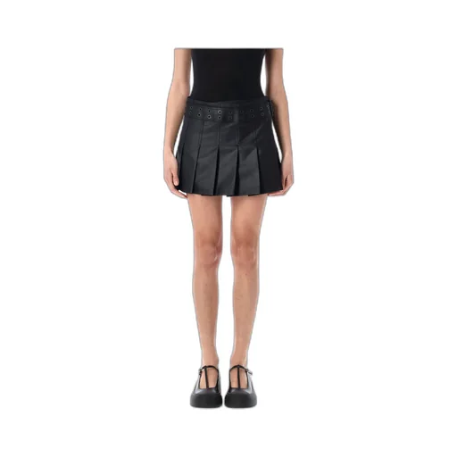 Junya Watanabe Pleated Belted Mini Skirt