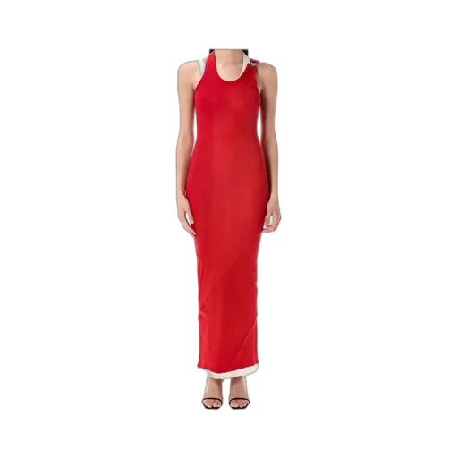 Jean Paul Gaultier Ribbed Double Layer Midi Dress