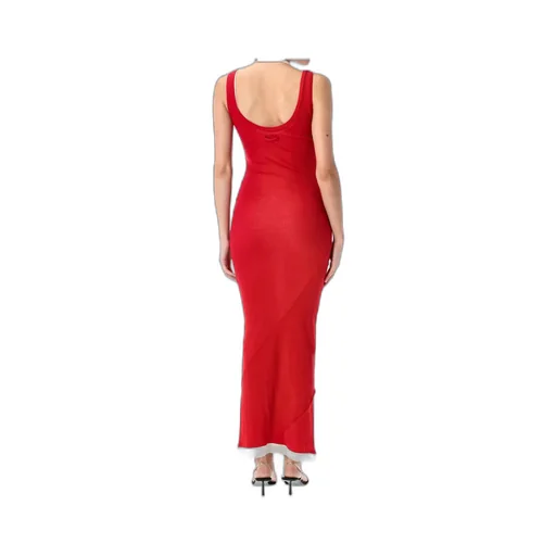 Jean Paul Gaultier Ribbed Double Layer Midi Dress